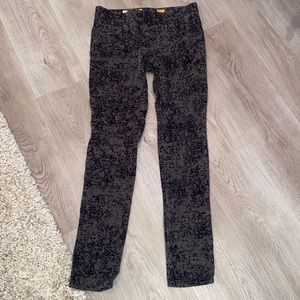 Anthropologie Pilcro and The Letterpress Serif Printed Corduroy Skinny Pants